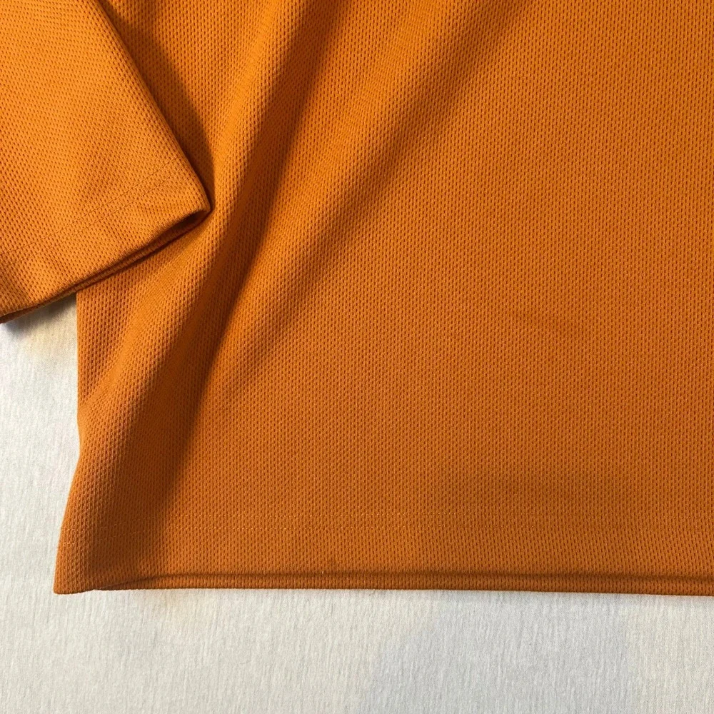 Vintage RuffHewn Mens XL Quarter Zip Burnt Orange Pullover Textured Waffle Knit